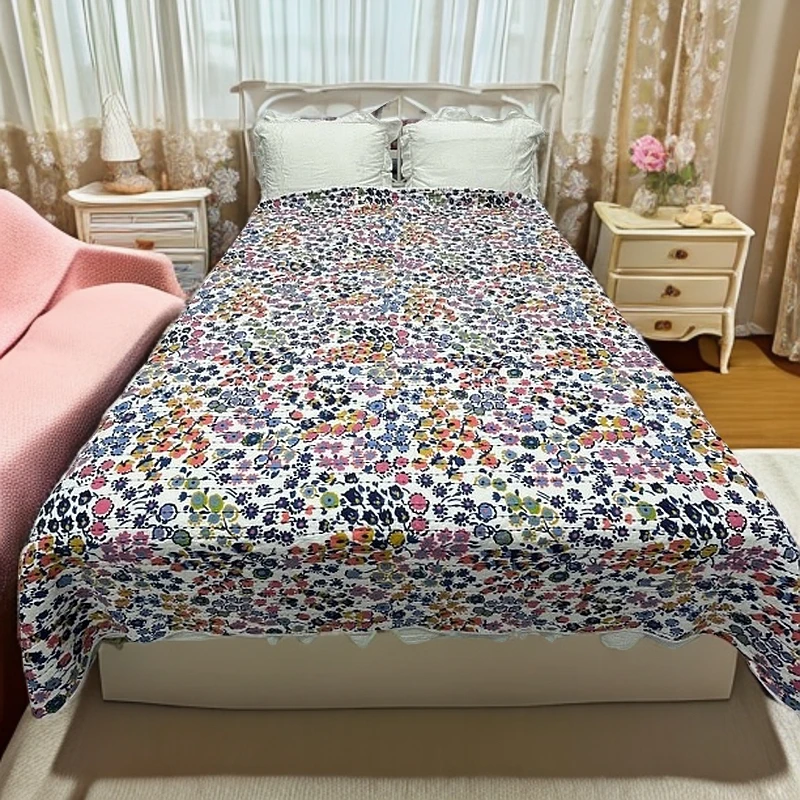 棉印花水洗夹棉床盖
