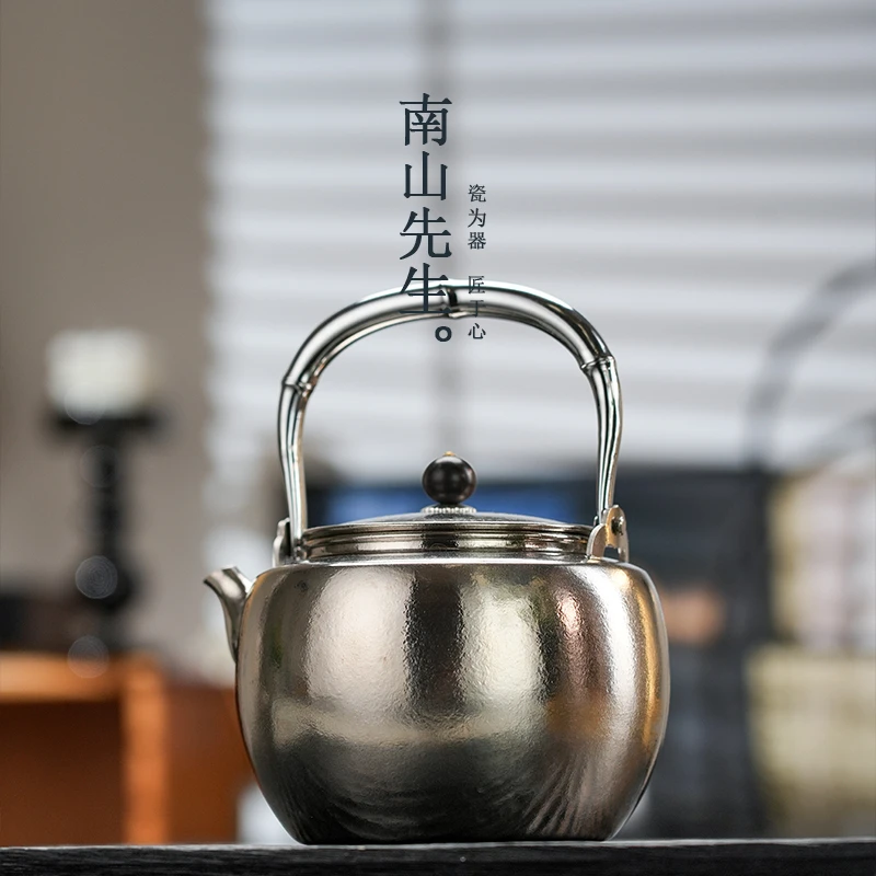 南山先生纯钛泉鉴烧水壶  家用复古纯钛功夫茶具带保温功能大容量