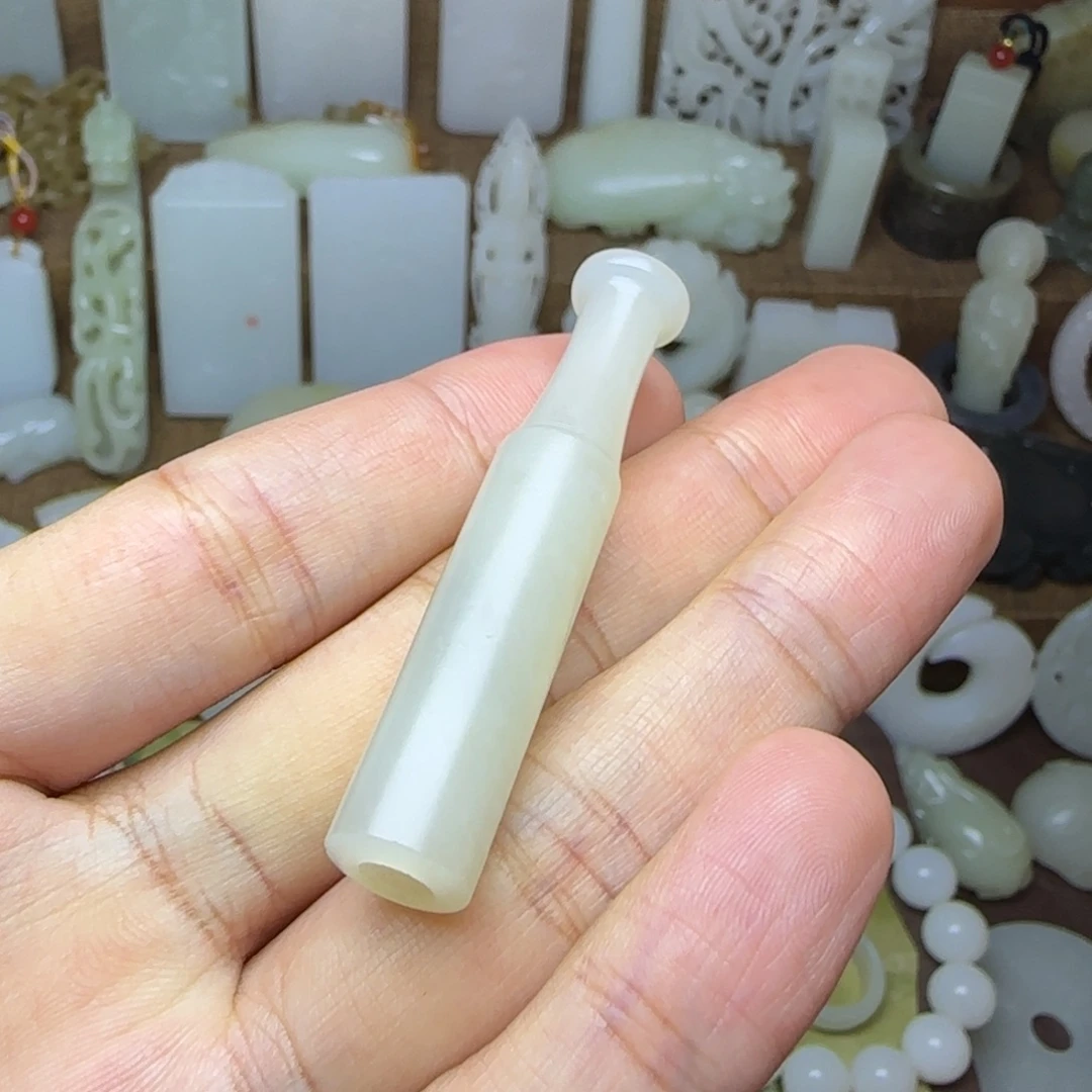 和田玉未镶嵌挂件细支