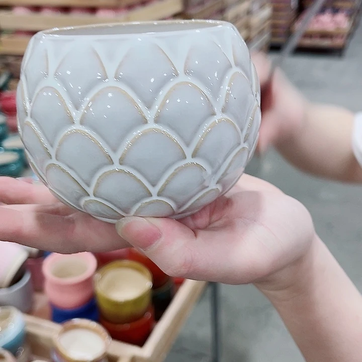 有孔，凑10元包邮陶瓷花盆发货！