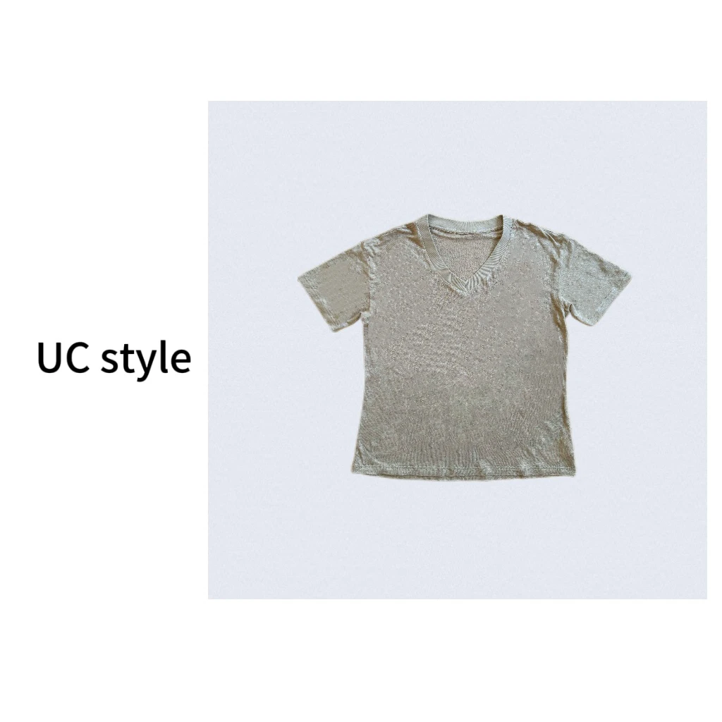 【UC STYLE】A8240 V领纯色T恤百搭短袖主播穿S