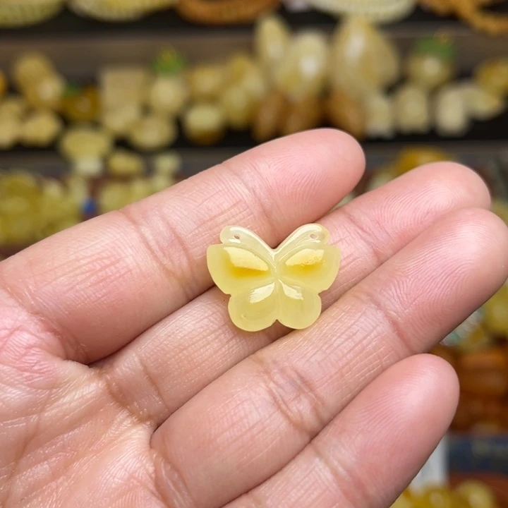蜜蜡未镶嵌珠宝奇石天然蜜蜡小蝴蝶185