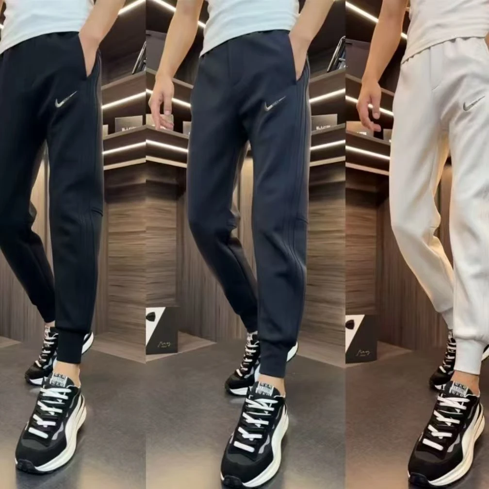 秋季潮流高品质男士运动刺绣修身时尚百搭宽松休闲裤运动裤