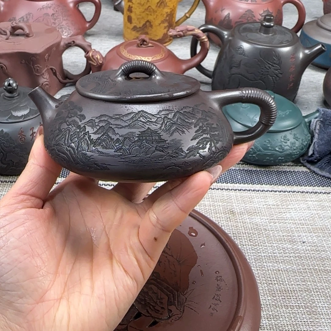 紫砂茶壶紫砂紫色紫砂