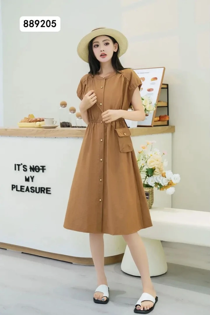 丹宁风气质连衣裙白色设计感长裙短袖夏季休闲法式原宿风宽松时尚