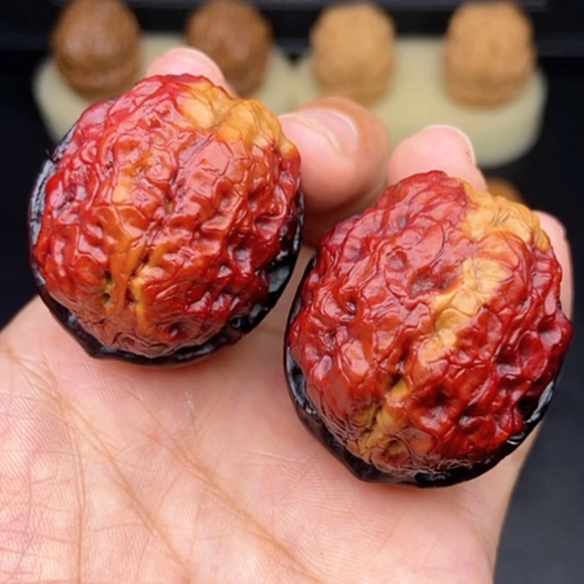 【闪购商品】文玩核桃把件40尺七彩至尊疙瘩包