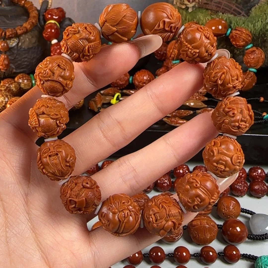 手串橄榄核红油核群仙会