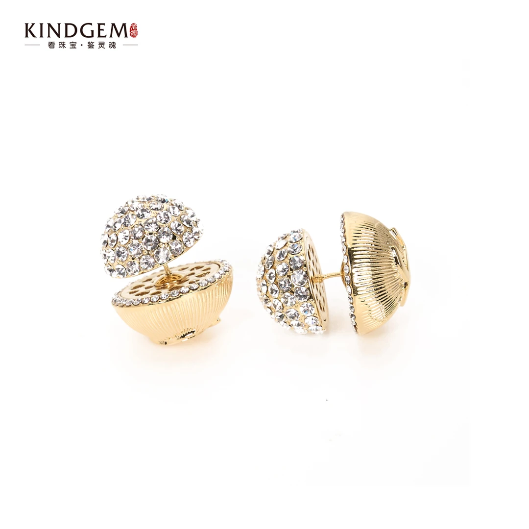 铜合金锆石耳饰 复古个性设计精致百搭气质耳环 CF46XQEC-15102