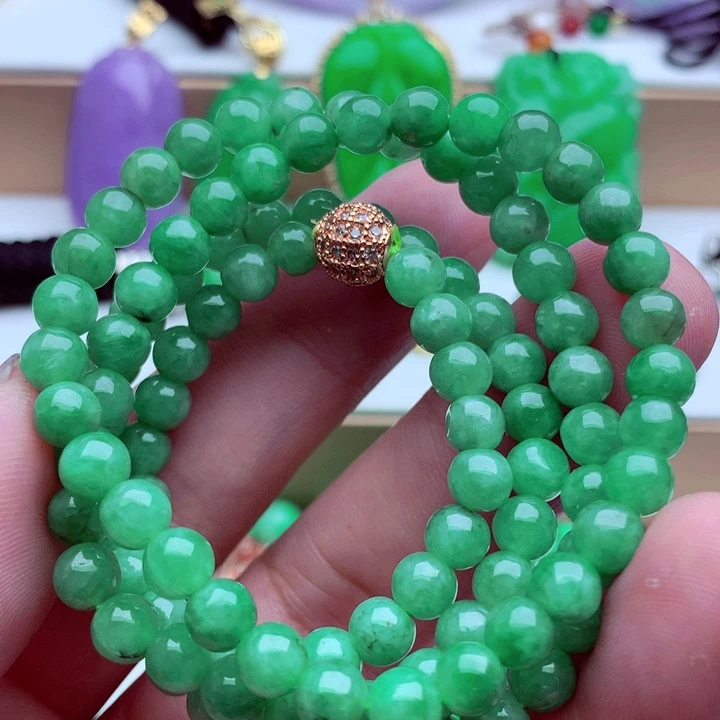 翡翠未镶嵌毛衣链