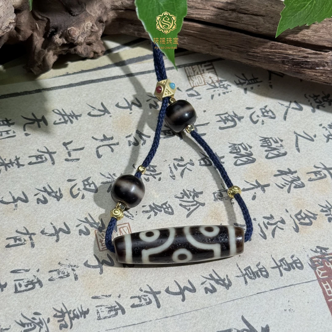 扶摇臻选|上肯十字金刚杵六Y一线蓝绳吊坠2619