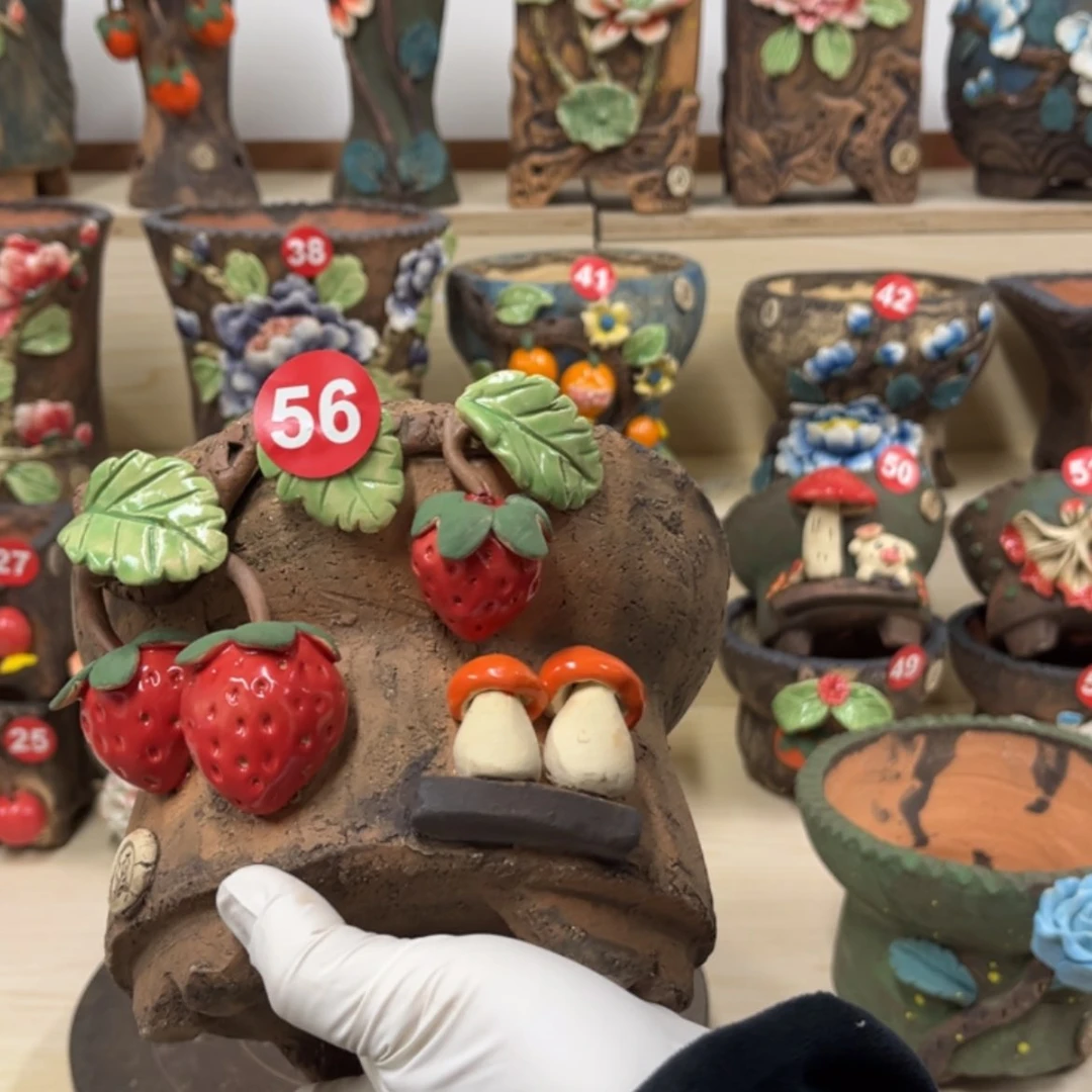 【闪购商品】紫砂花盆56号内口14.5×14脚高12
