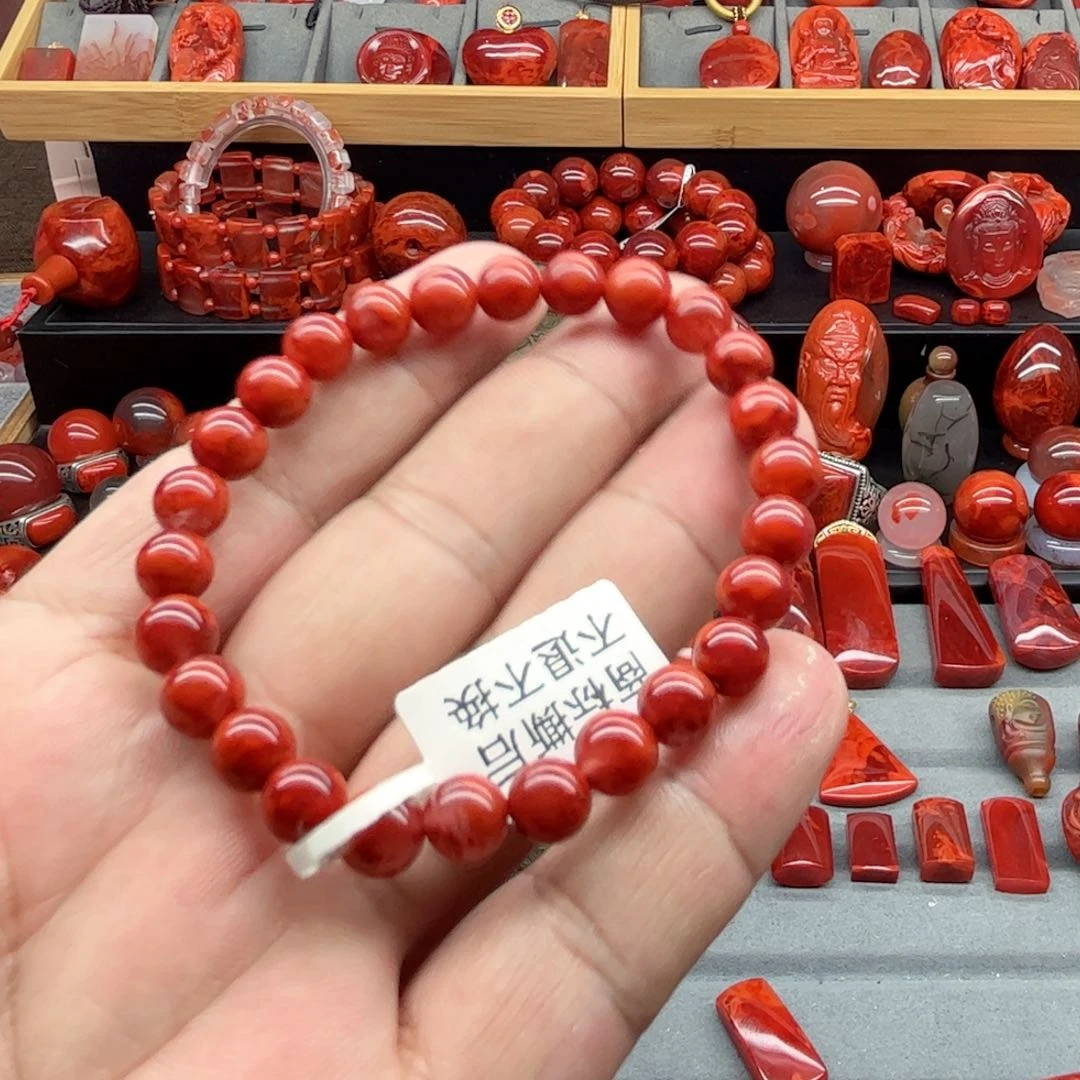 南红玛瑙手串未镶嵌