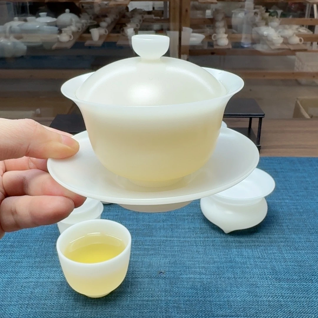 素烧薄胎璞玉茶具