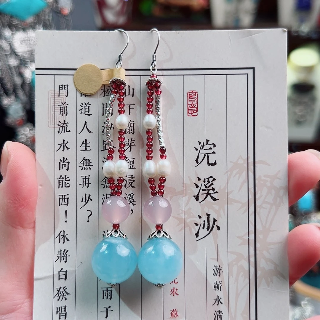 925银珐琅锦象原创设计款式耳环