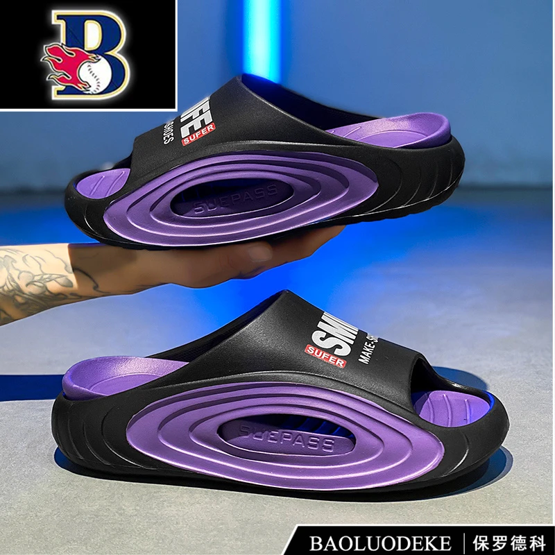 保罗德科夏季外穿男士拖鞋时尚网红户外潮流软底防滑耐磨百搭透气