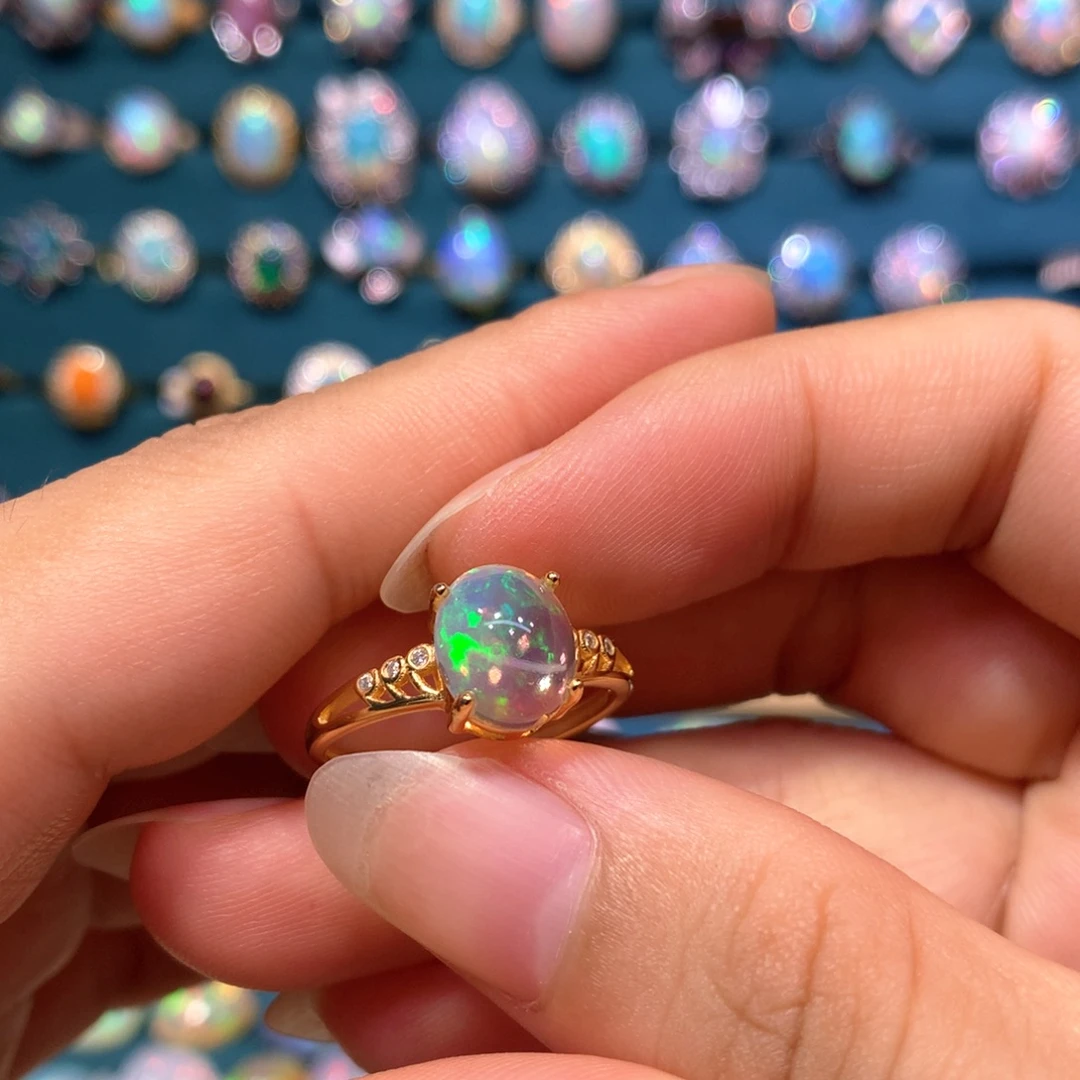 银S925镶嵌欧泊戒指款