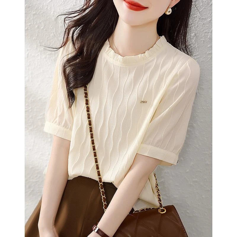 短袖t恤女士装夏季2025年新款时尚气质洋气宽松减龄显瘦小衫上衣
