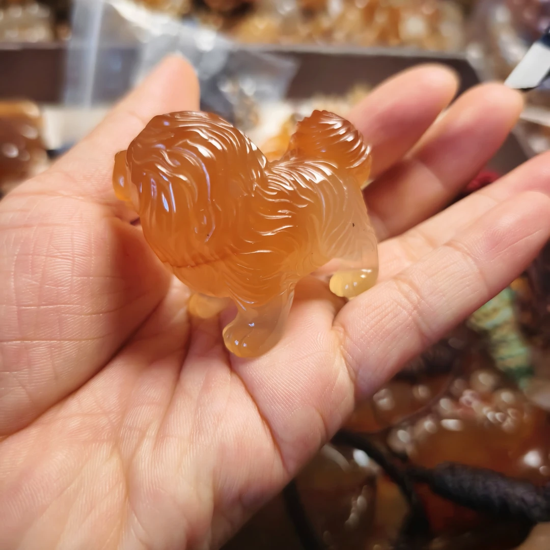 145号北红天然玛瑙旺财玩件