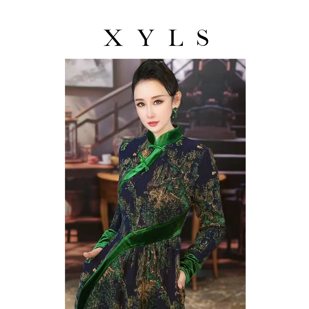 加绒弹力网纱连衣裙T006500