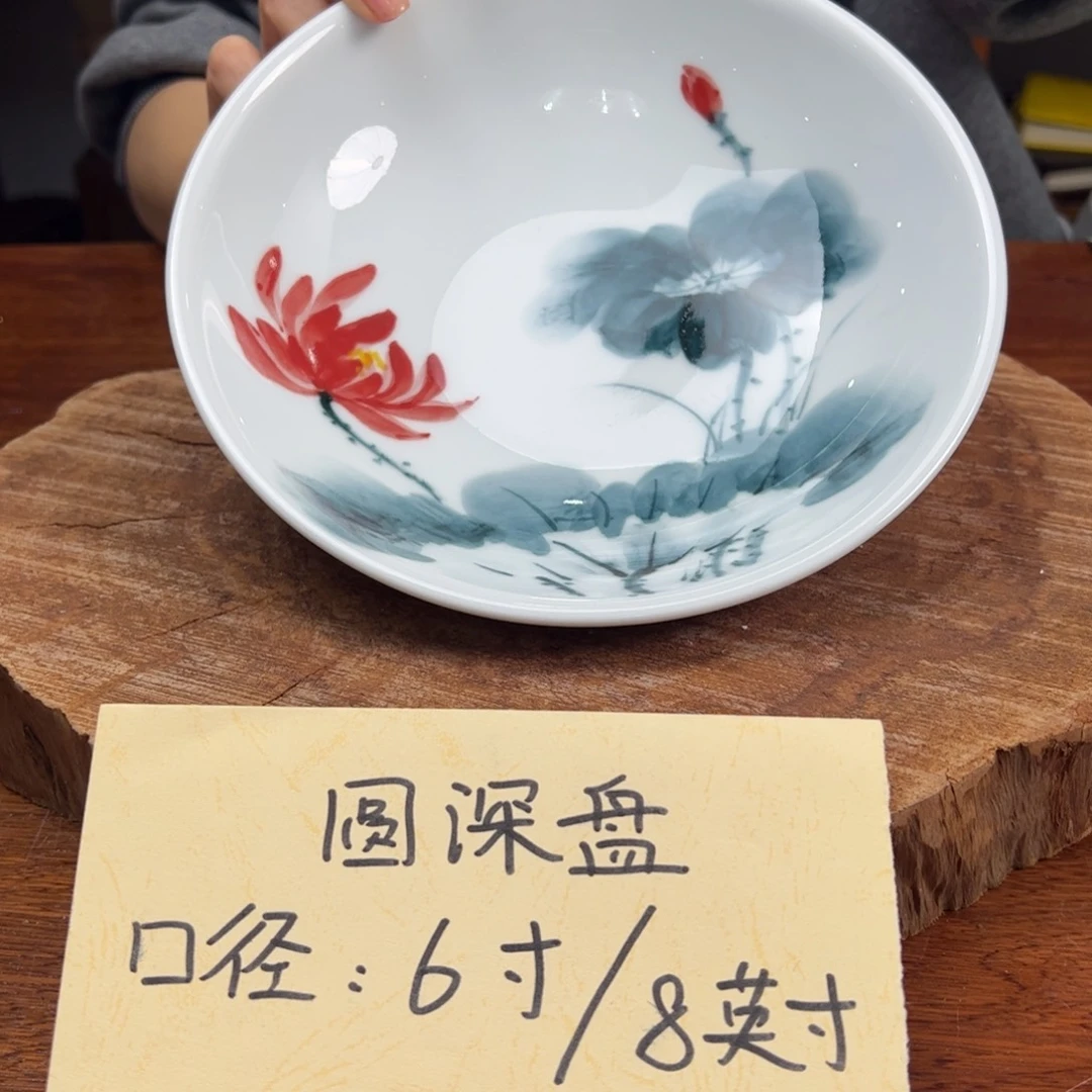 瓷片景德镇陶瓷手工手绘制作