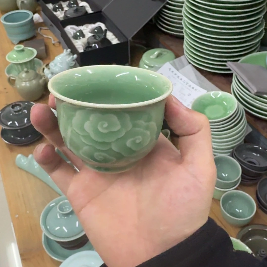 龙泉青瓷茶具微瑕7074