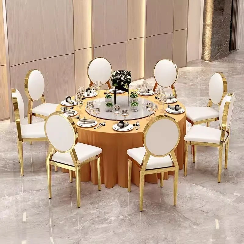 圆背椅金色太阳椅子酒店婚礼堂电镀银宴会大厅宴会椅婚宴酒店椅子