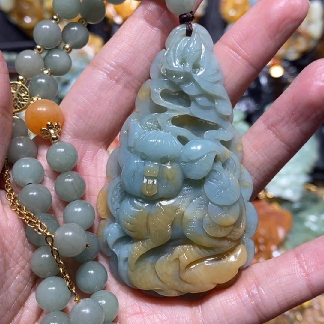 【闪购商品】蛇纹石玉颈饰合金