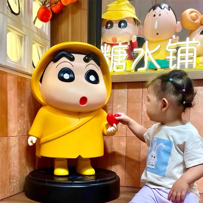 爱心雨衣蜡笔小新手办系列礼物周边动漫潮玩盲盒大号摆件男女礼物