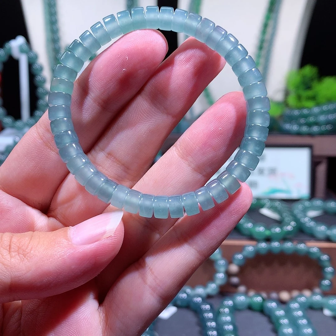 翡翠未镶嵌手链天然a货翡翠手串7