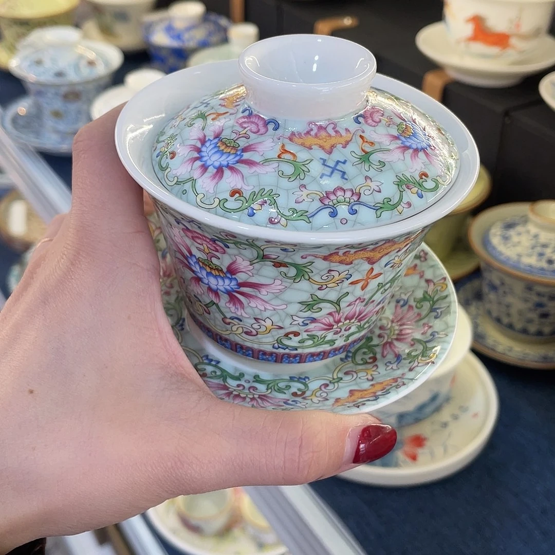 陶景德陶瓷盖碗茶具