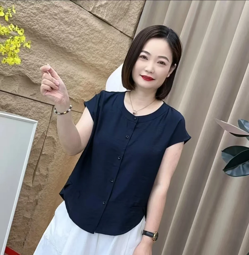 夏季爆款新款显瘦休闲洋气宽松衬衫上衣女