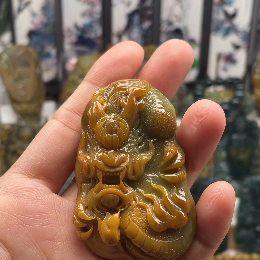 翡翠未镶嵌颈饰天然翡翠a货龙