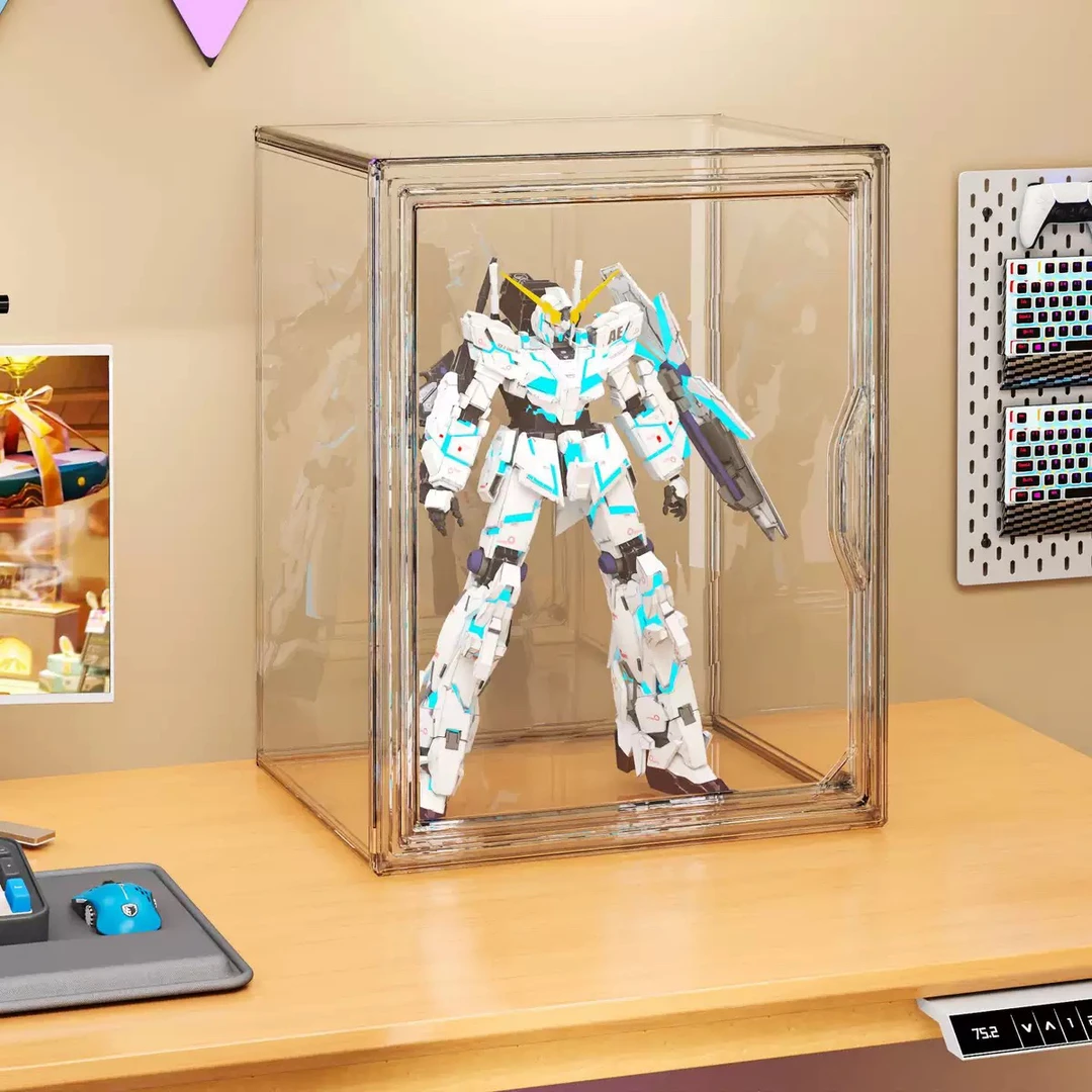 摩动核手办展示柜哪吒敖丙模型收纳盒曹仁手办高达模型柜磁吸防尘