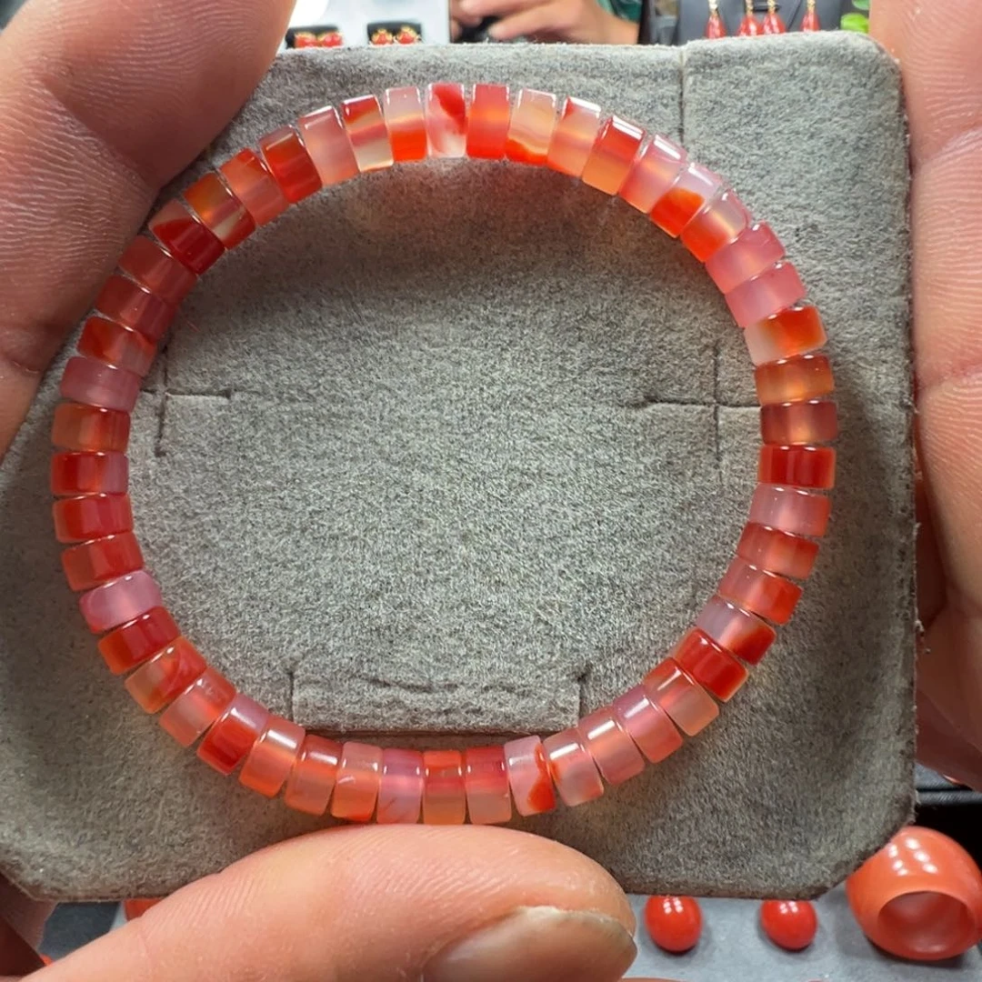 南红玛瑙未镶嵌单圈药片6