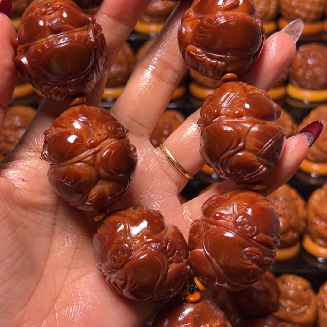 蓝***蜓橄榄核手串/手链嘟嘟