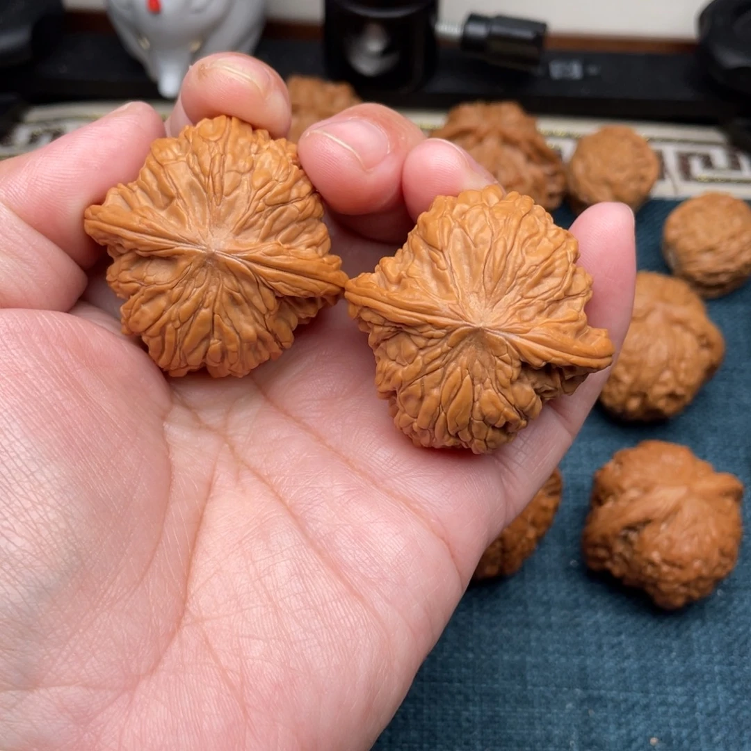 文玩核桃把件全品磨盘边肚同尺42