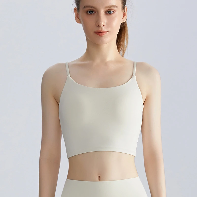 TIFICY户外夏季新款运动吊带背心女外穿一体杯带胸垫防震美背细肩