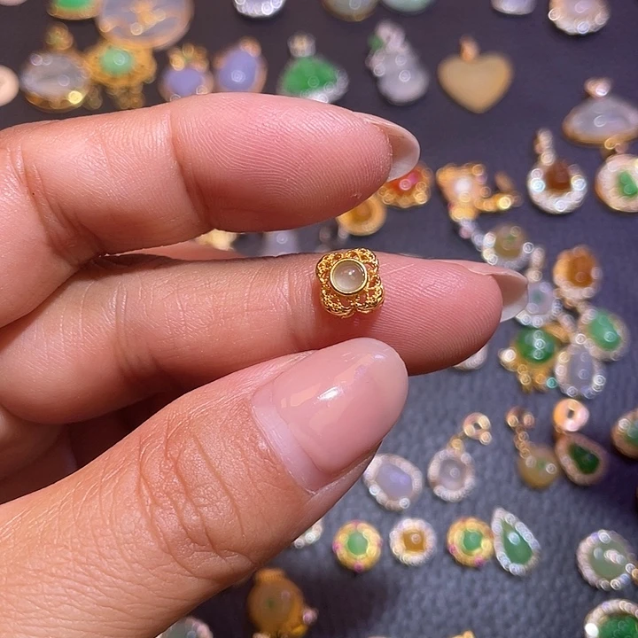 翡翠银S925镶嵌颈饰