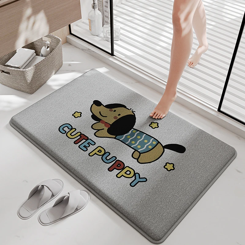 浴室地垫吸水防滑卫生间脚垫洗手间速干垫子卡通可爱客厅入户地毯