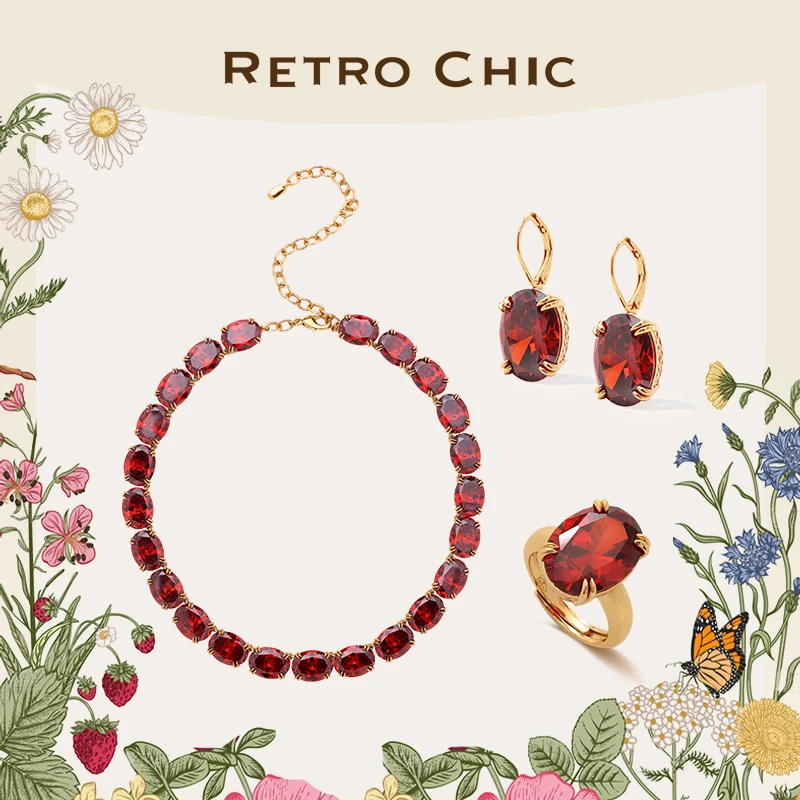 铜合金吊坠 RC RETRO CHIC 意大利复古首饰 香水车厘子晚宴三件套