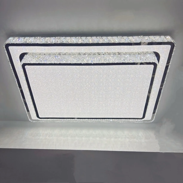 全光谱护眼冰裂纹新款智能现代轻奢水晶客厅灯简约主卧室高档灯具