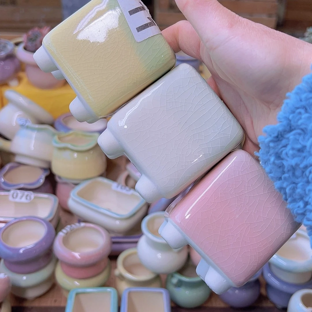 红陶陶瓷花盆当场满12包邮