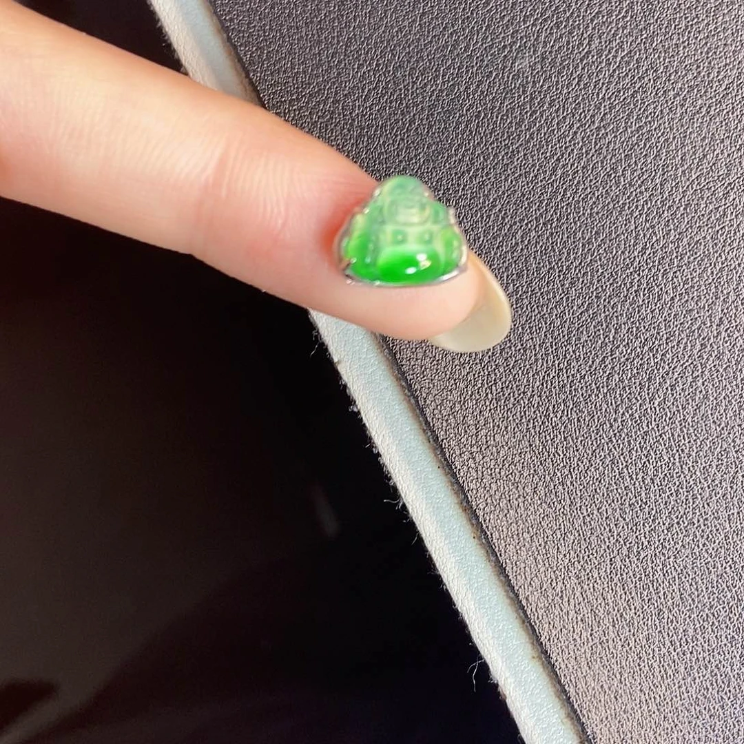 翡翠银S925镶嵌吊坠(不含链)