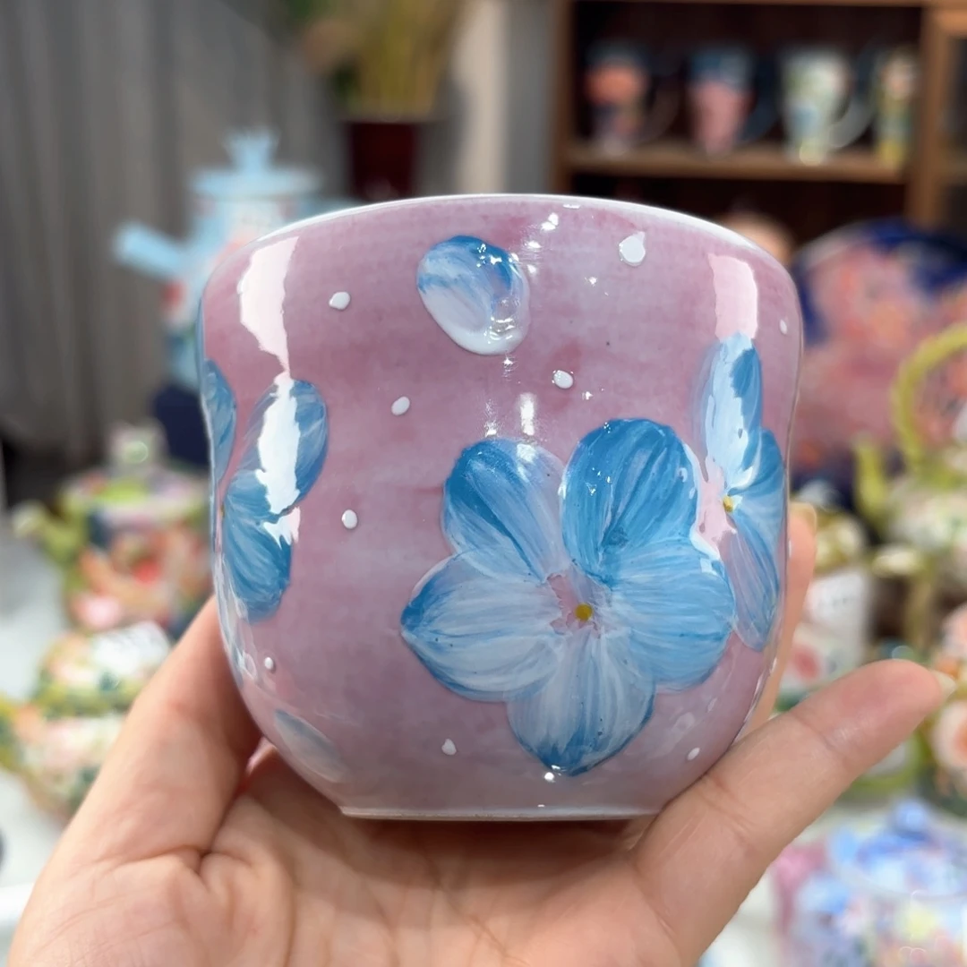 景德镇手绘高温釉下彩陶瓷茶具