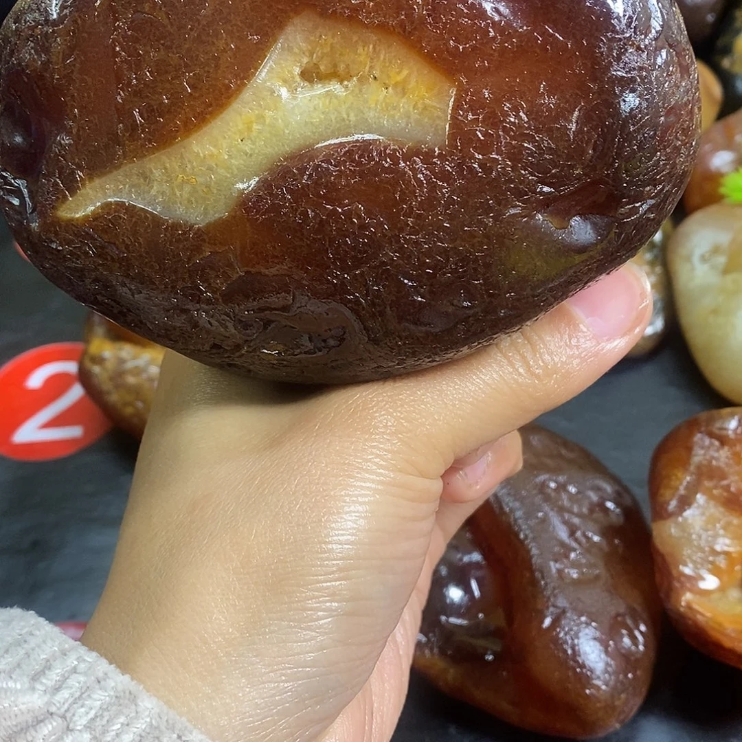 玛瑙/玉髓未镶嵌手把件