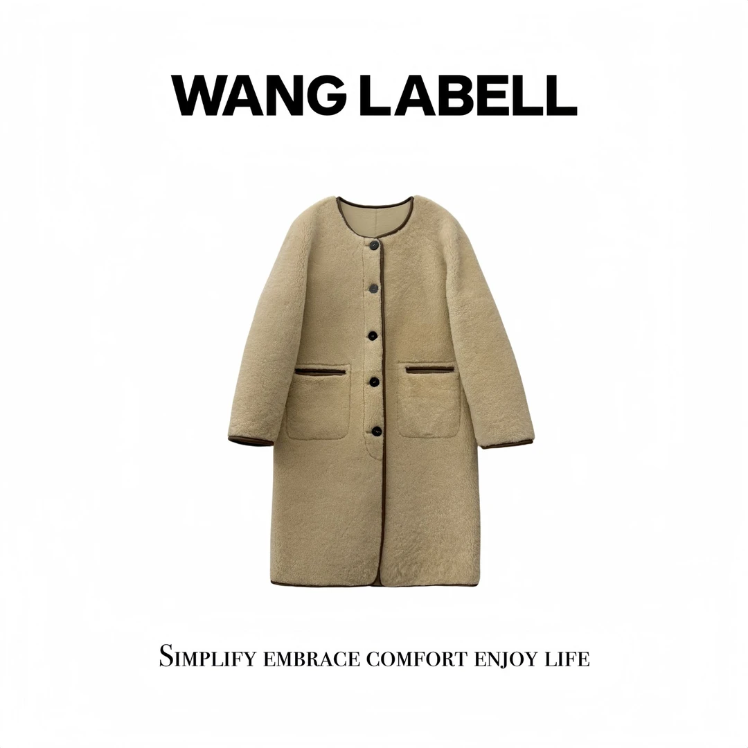 【冬】 |  “暖阳” 长款羊皮毛一体外套   秋冬时尚百搭保暖设计师