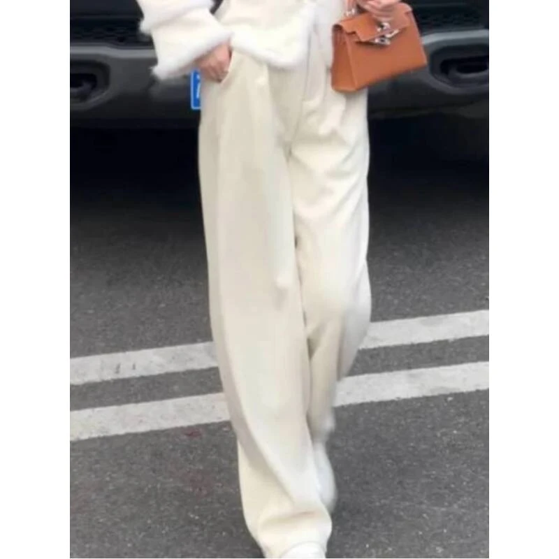 九七-新中式百搭阔腿裤高腰显瘦直筒裤2024D0193