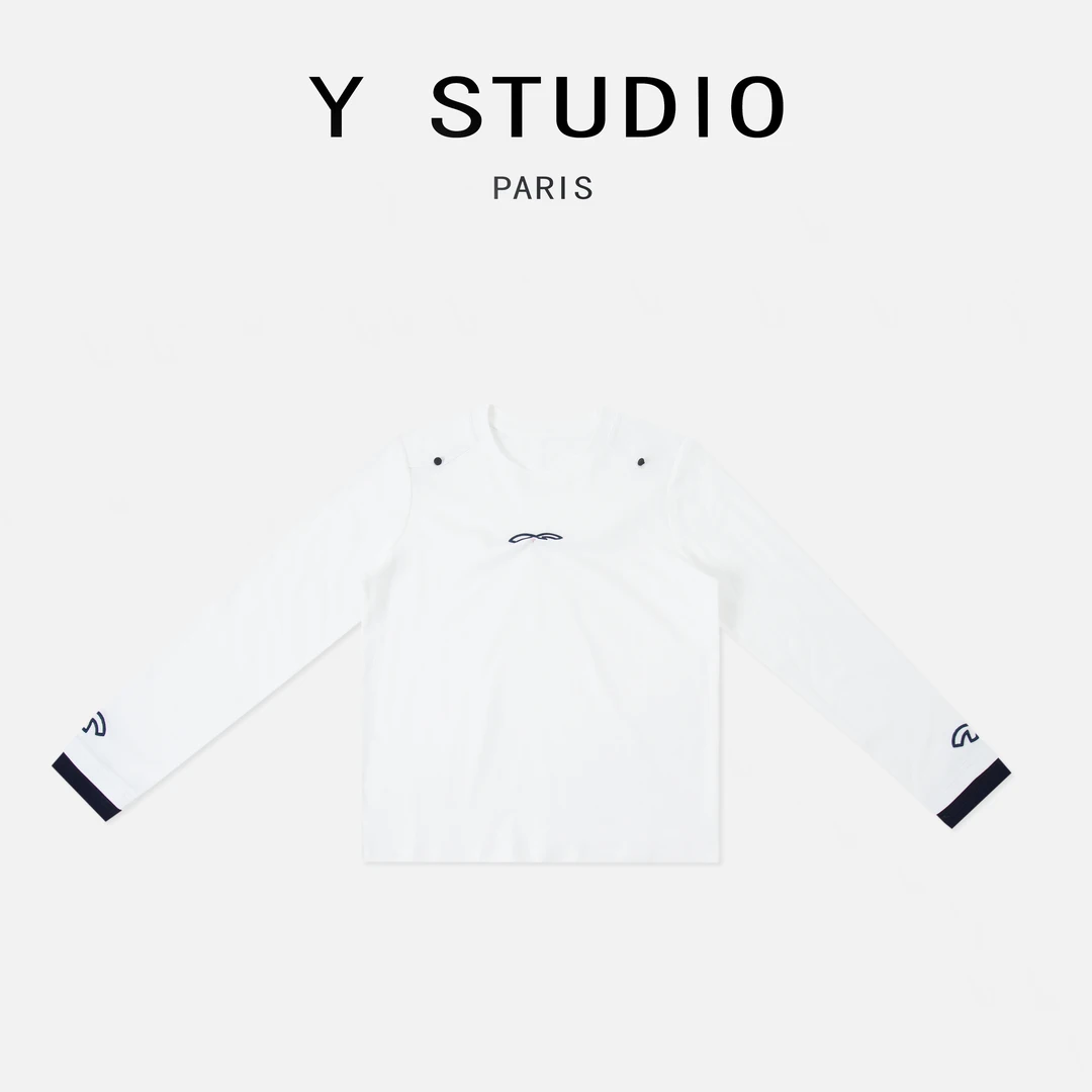 【大妮专属】（心旷神怡）2025春季百搭设计重工款高街时尚长袖T恤