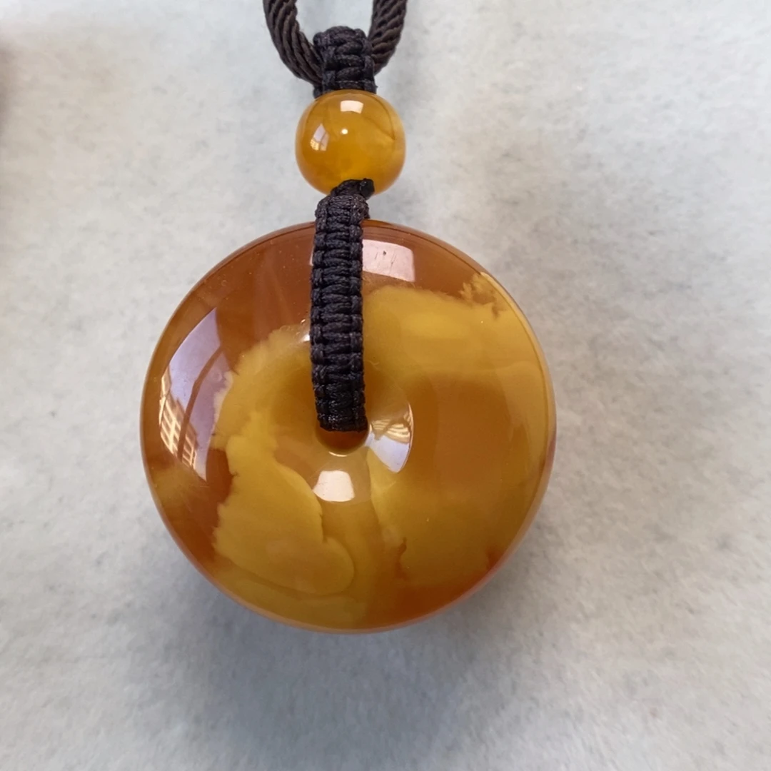 蜜蜡未镶嵌项链吊坠