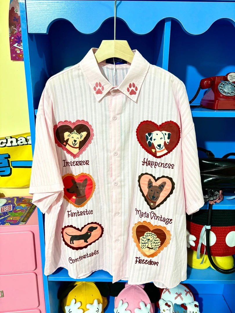 Nabi 【爱心小狗】衬衫时尚潮流C5730